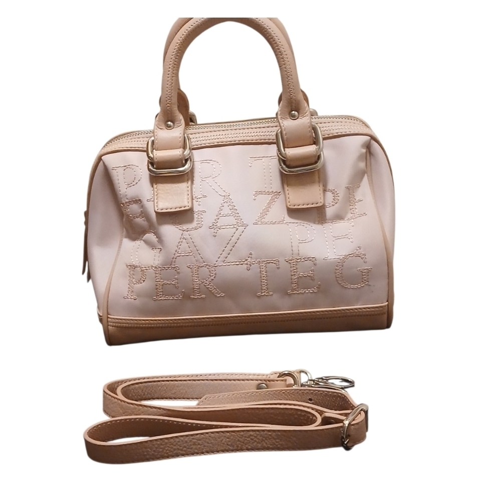 Pertegaz - NWOT, Mauve Satchel W/Crossbody Strap, 2 Pockets, 1 Zipperd, Embossed - Picture 11 of 11